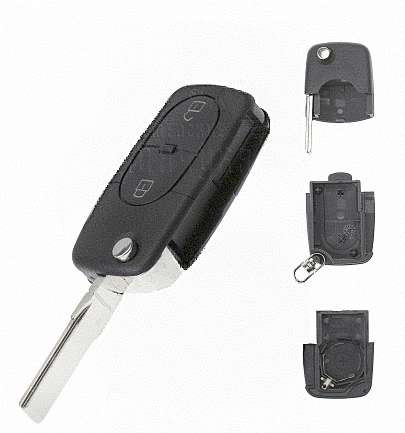 Корпус выкидного ключа HU-HAA.P1 HU66 HF55P65 2 кнопки овальные AUDI АРТ: 03004