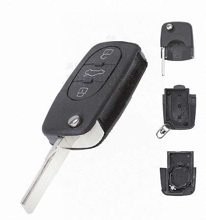 Корпус выкидного ключа HU-HAA.P1 HU66 HF55P65 3 кнопки овальные AUDI АРТ: 03007