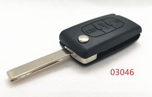 Citroen 3 кнопки выкидушка HU83P с пазами без места под батарейку АРТ: 03046
