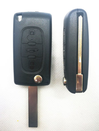 Citroen 3 кнопки выкидушка HU83P с пазами без места под батарейку АРТ: 03046