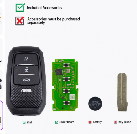 VVDI Пульт Xhorse XSTO01EN Toyota XM38   Арт :17016 