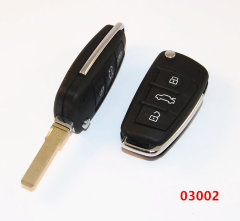 Корпус выкидного ключа AUDI  3 кнопки HU66 авто  АРТ: 03002