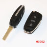 Корпус выкидного ключа AUDI  3 кнопки HU66 авто  АРТ: 03002